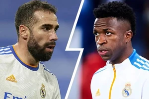 Dani Carvajal và đồng đội Vinicius Junior