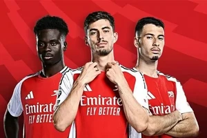 Bộ ba tấn công của Arsenal: Saka, Havertz và Martinelli