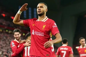 Cody Gakpo ăn mừng bàn thắng cho Liverpool