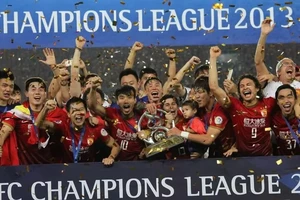 Guangzhou FC mừng thắng lợi ở AFC Champions League