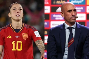 Jenni Hermoso và cựu Chủ tịch LĐBĐ TBN Luis Rubiales