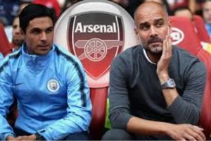 Mikel Arteta và Pep Guardiola