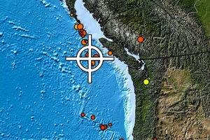 Động đất làm rung chuyển vùng bờ biển phía Tây đảo Vancouver (Ảnh : The Georgia Straight) 