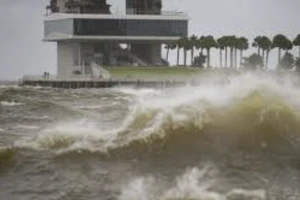 Bão Helene đổ bộ vào khu vực Big Bend thuộc bờ biển phía Tây Bắc bang Florida ngày 26-9. Ảnh: GETTY IMAGES