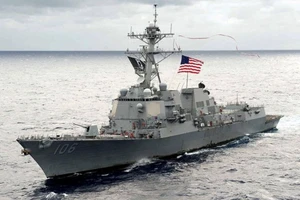 Tàu USS Stockdale tham gia đẩy lùi cuộc tấn công của Houthi. Ảnh: defense.gov 