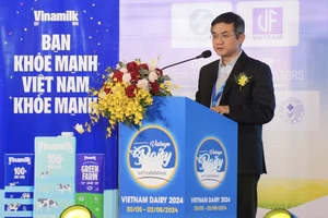 Ông Nguyễn Quang Trí, Giám đốc điều hành Marketing Vinamilk phát biểu tại sự kiện khai mạc Triển lãm quốc tế ngành sữa và sản phẩm sữa 2024.