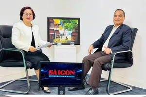 Ông Nguyễn Đặng Hiến, Tổng giám đốc Bidrico tham gia talk show cùng nhà báo Ái Vân 