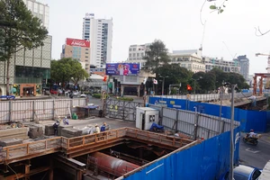 Dự án nhà ga ngầm tuyến metro Bến Thành - Suối Tiên. Ảnh: VĂN MINH