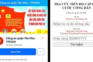 Trang Zalo của Công an quận Tân Phú