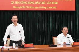 Thường trực Ban Bí thư Võ Văn Thưởng làm việc với Ban Thường vụ Thành ủy TPHCM