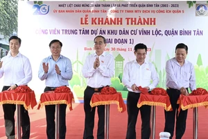 Quận Bình Tân khánh thành công viên lớn nhất từ trước đến nay 