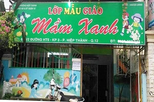 Lớp nhà trẻ Mầm Xanh (phường Hiệp Thành, quận 12)