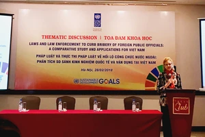 Bà Caitlin Wiesen, Giám đốc UNDP phát biểu khai mạc hội thảo 