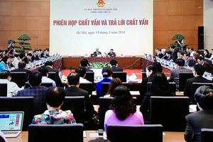 Quang cảnh phiên chất vấn 