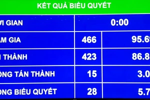 Kết quả biểu quyết thông qua Dự thảo Luật An ninh mạng 