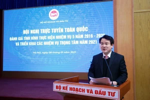 Thứ trưởng Bộ Kế hoạch và Đầu tư Trần Quốc Phương phát biểu