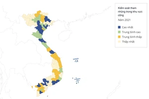 Trong 5 thành phố trực thuộc Trung ương, TPHCM thuộc về nhóm đạt điểm thấp nhất (40,68 điểm)