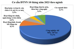 Vốn FDI đăng ký mới tăng mạnh, cả về số dự án và số vốn