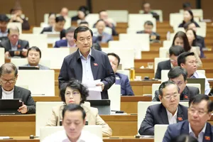 ĐB Phạm Trọng Nhân (TPHCM) phát biểu tại hội trường Diên Hồng sáng 27-11. Ảnh: QUANG PHÚC