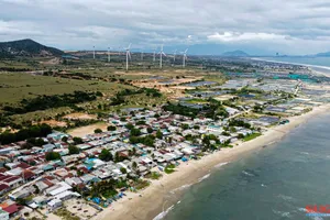 Xã Phước Dinh - vị trí quy hoạch dự án Nhà máy điện hạt nhân Ninh Thuận 1. Ảnh: HIẾU GIANG
