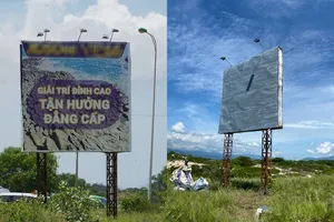 Khánh Hòa: Bảng quảng cáo cá cược đã được dỡ sau khi Báo SGGP phản ánh