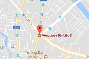 UBND TPHCM vừa phê duyệt hệ số điều chỉnh giá đất ở mặt tiền đường Xô Viết Nghệ Tĩnh (đoạn từ đài Liệt Sỹ - cầu Kinh) . Ảnh: GOOGLE MAPS