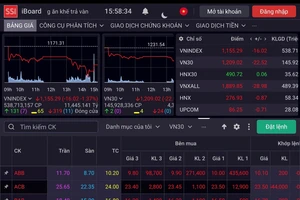 Nhóm cổ phiếu ngân hàng lao dốc khiến VN-Index phiên đầu tuần giảm sâu 