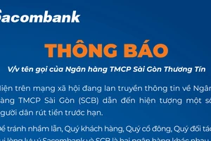 Ngân hàng Sacombank lên tiếng về nhầm lẫn với tên SCB