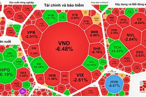 VND và HVN bị bán tháo nên giảm mạnh