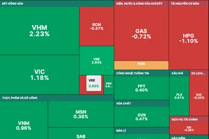 Nhóm cổ phiếu Blue-chips giữ được sắc xanh giúp VN-Index tiếp tục tăng điểm