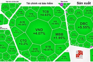 Thị trường tăng mạnh trong phiên giao dịch cuối cùng trước kỳ nghỉ Tết Nguyên đán 