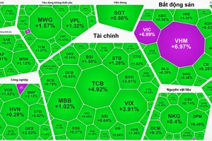 VIC và VHM tăng kịch trần, VN-Index tăng gần 19 điểm