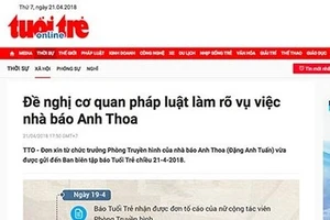 Vụ nhà báo Anh Thoa nghi xâm hại tình dục: Công an vào cuộc điều tra