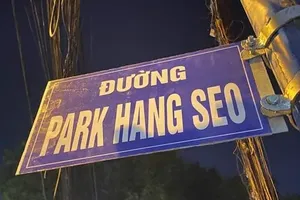 tấm biển “đường Park Hang Seo” ở quận 9 gây xôn xao dư luận.