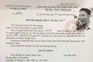  Truy nã bị can “giữ” 1 tỷ đồng trong vụ nổ súng làm chết nhiều người ở huyện Củ Chi.