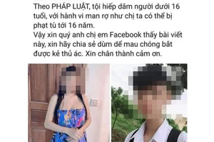 Công an truy tìm chủ tài khoản đăng tin “người phụ nữ dâm ô nam sinh 14 tuổi”