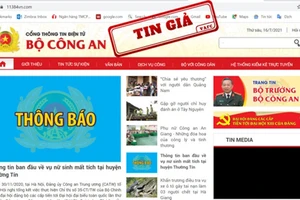 Trang web có dấu hiệu giả mạo với mục đích lừa đảo chiếm đoạt tài sản