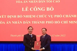 Chánh án TAND quận 1 giữ chức Phó Chánh án TAND TPHCM