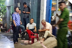 Công an có mặt ở hiện trường 