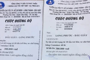 Xuất hiện tình trạng làm giả vé cước đường bộ cao tốc TPHCM - Long Thành - Dầu Giây