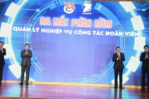 Lễ ra mắt phần mềm quản lý đoàn viên vào sáng 23-2