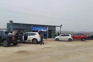 Một trạm dừng nghỉ tạm trên tuyến đường bộ cao tốc Nghi Sơn - Diễn Châu