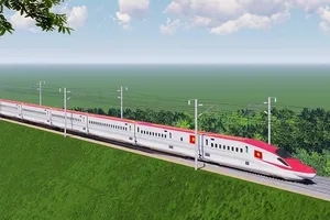 Đường sắt tốc độ cao. Ảnh: AI tạo