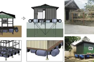 Các mẫu nhà ở chống bão, lũ đã được triển khai ở khu vực miền Trung