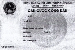 Bộ Công an công bố hợp nhất về mẫu thẻ căn cước công dân