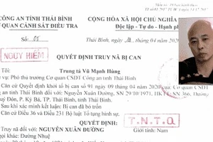 Công an Thái Bình phát lệnh truy nã với chồng của nữ đại gia