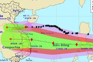 CSGT lập trung tâm chỉ huy ứng phó với cơn bão số 9