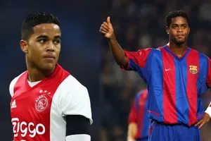 Patrick Kluivert (phải) rất ủng hộ quyết định gia nhập Roma của cậu con trai cưng