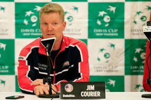 Jim Courier trong buổi họp báo mới đây