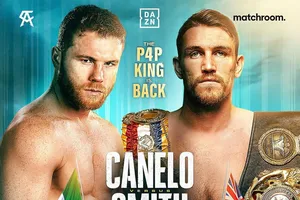 Hình ảnh quảng bá trận Canelo khiêu chiến Callum